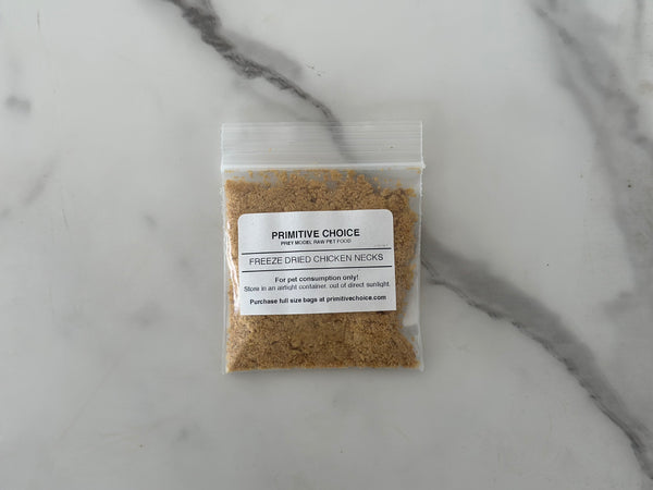 Chicken Neck Powder Sample - Freeze Dried